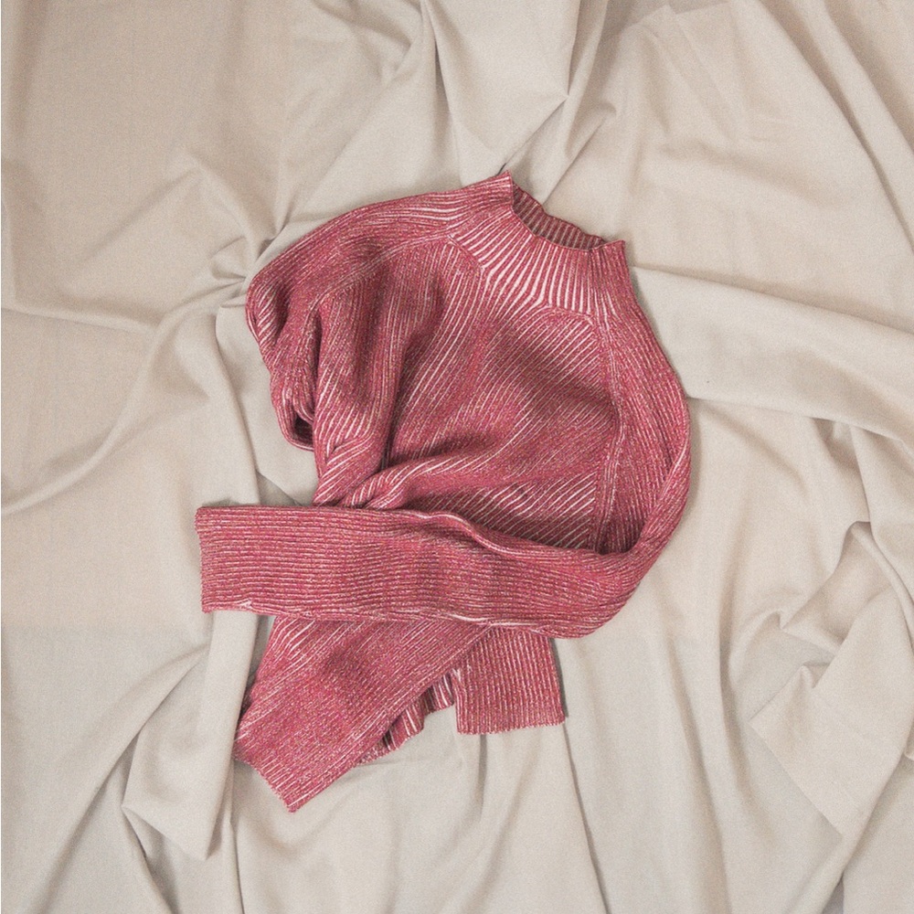 Y2K Two-Toned Ribbed Sweater